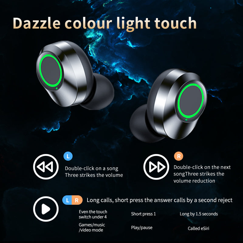 YD03 Wireless Earbuds – TWS Bluetooth 5.3 with LED Display & Breathing Light