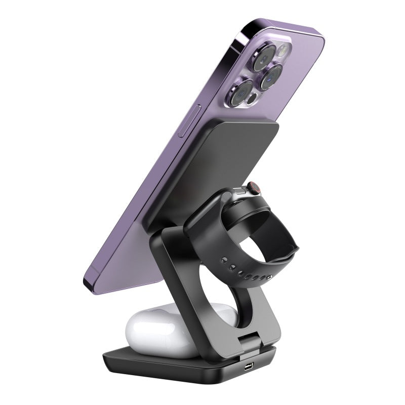Magnetic Suction Wireless Charging Folding Phone Holder