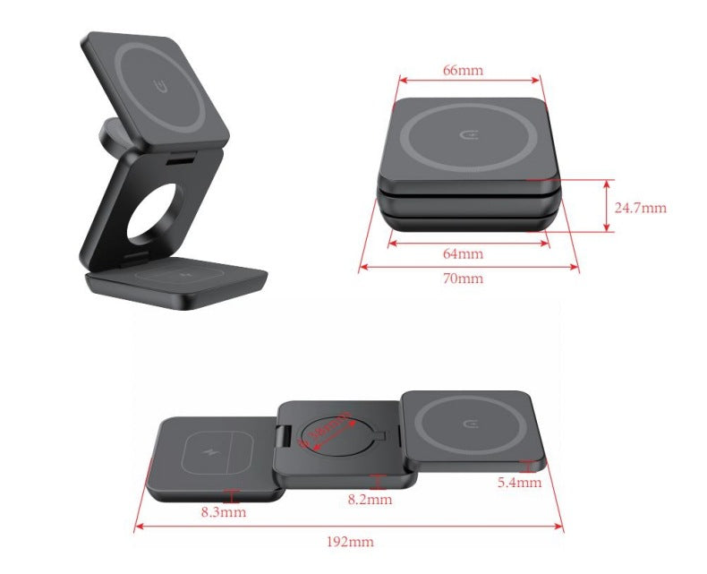 Magnetic Suction Wireless Charging Folding Phone Holder
